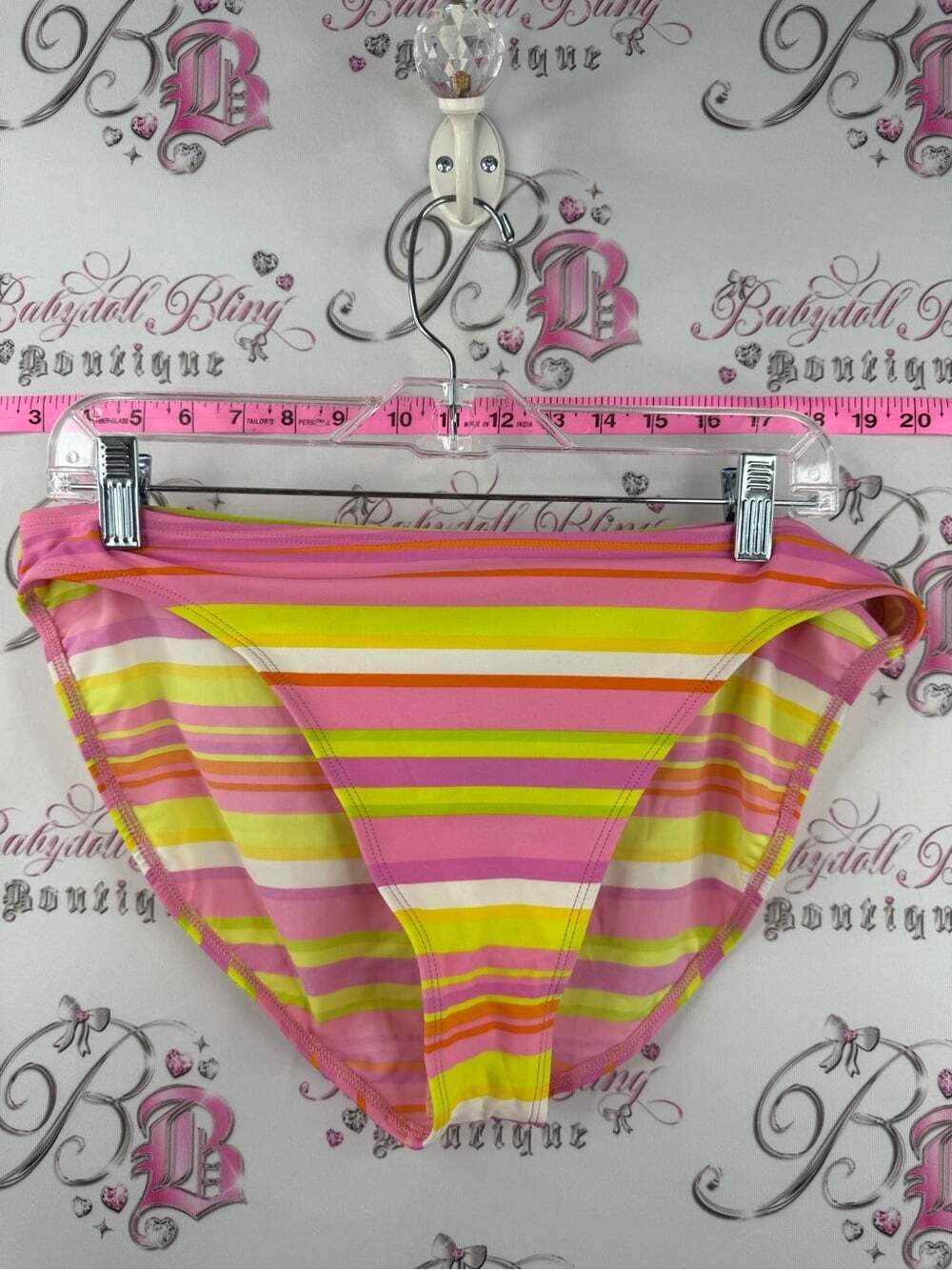 725 originals bikini bottoms New Striped Women's Bikini Bottoms in Pink & Yellow